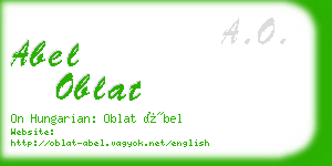 abel oblat business card